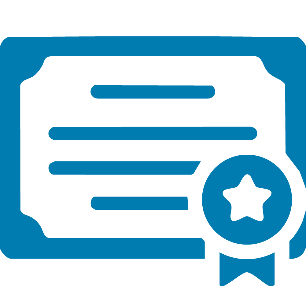 icon showing how to find job candidates who are certified with national certifications